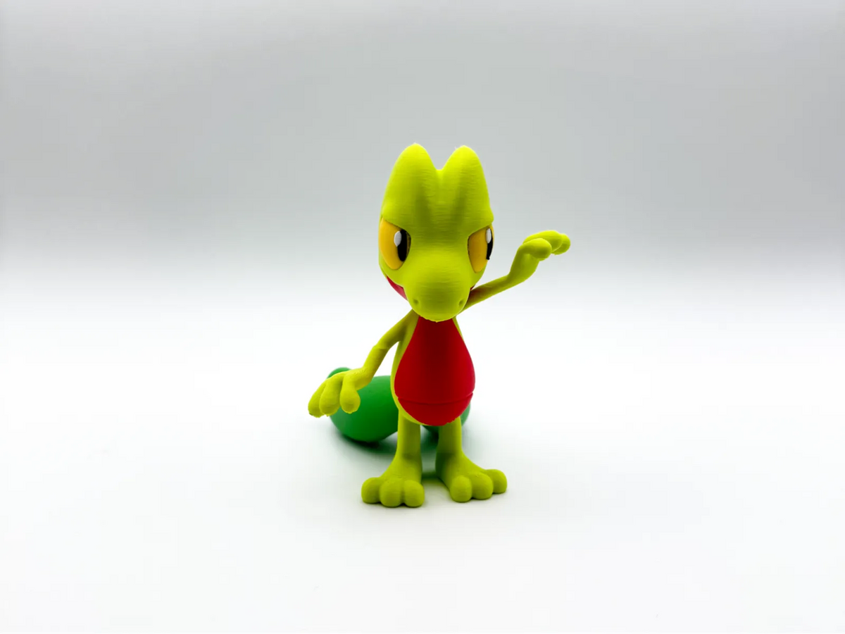 Lime Sprout Lizard Creature 3D printed