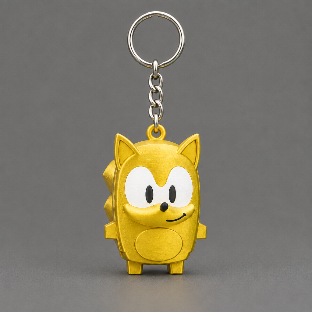 Speedy Collectible Figurine - Gold / 2" Keychain - Included Hardware - 3D printed collectible | sgc-photo-ok