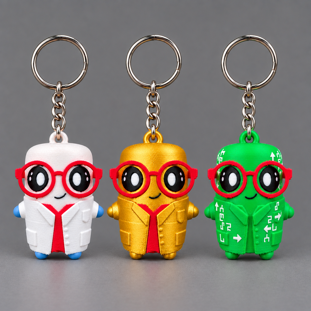 X-Ray Sprite collectibles – Original, Gold, Cheat Master (Green) – Keychain | sgc-photo-ok