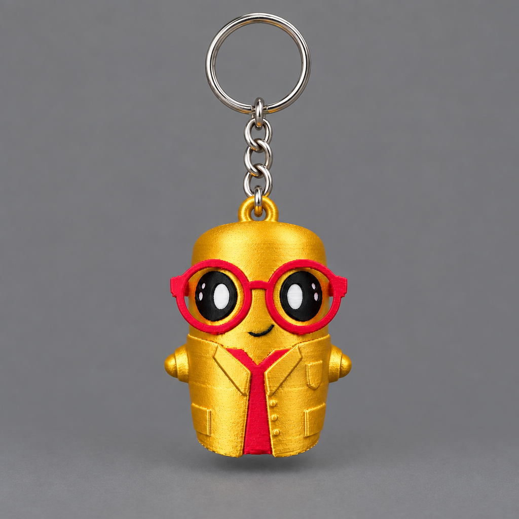 Xray Collectible Figurine - Gold / 2" Keychain - Included Hardware - 3D printed collectible | sgc-photo-ok