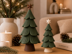 Japandi Christmas Tree Decor Set of 2 - Minimalist Holiday Shelf Trees | mw-original