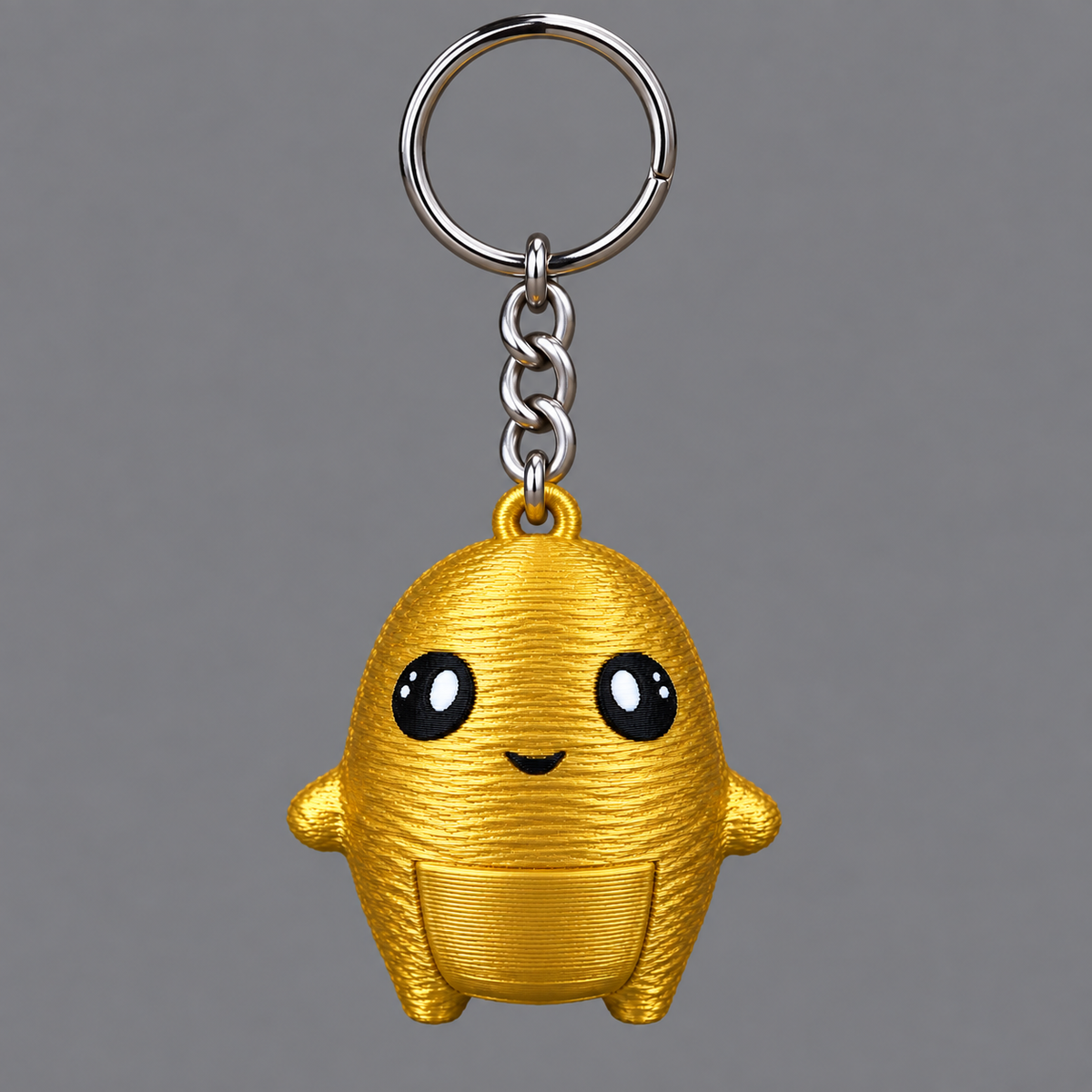 Onigiri Collectible Figurine - Gold / 2" Keychain - Included Hardware - 3D printed collectible | sgc-photo-ok