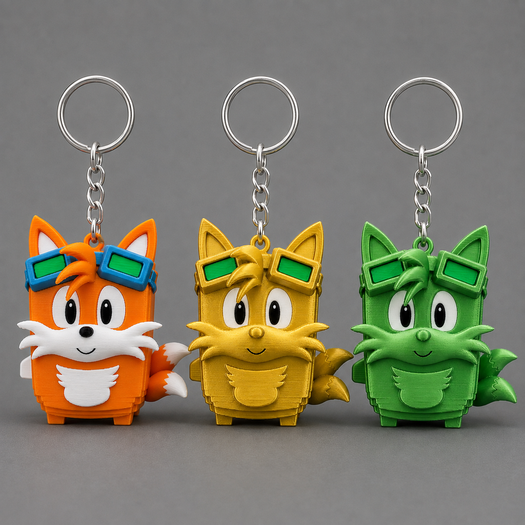 Twin-Tail Fox Pilot — 3D Printed Collectible Figure
