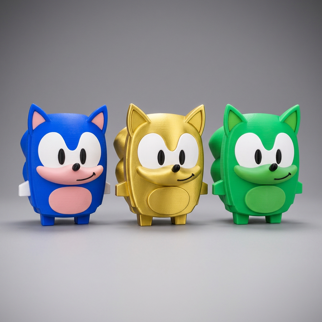 Speedy Hedgehog Sprite – 3D Printed Collectible Figure