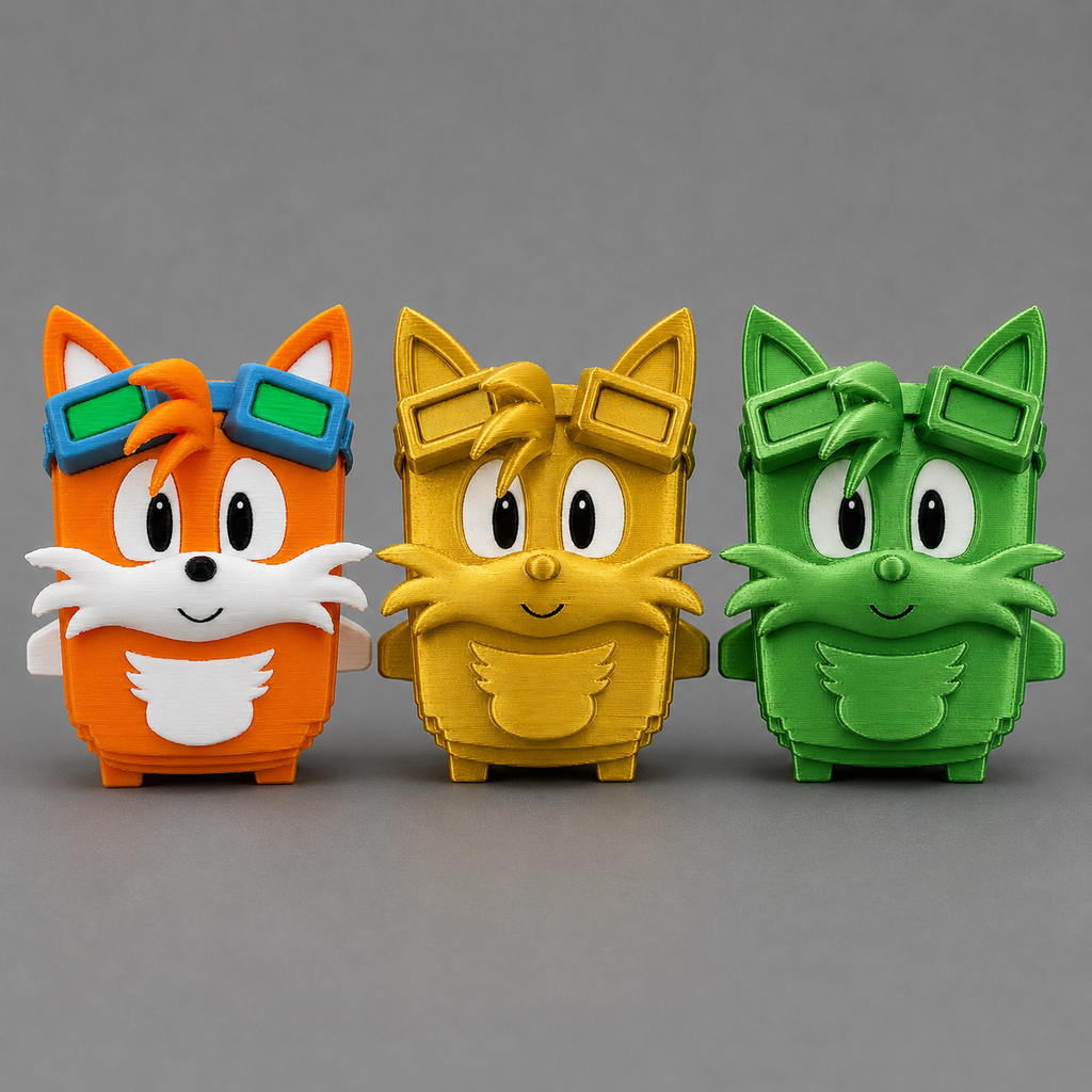 Twin-Tail Fox Pilot — 3D Printed Collectible Figure