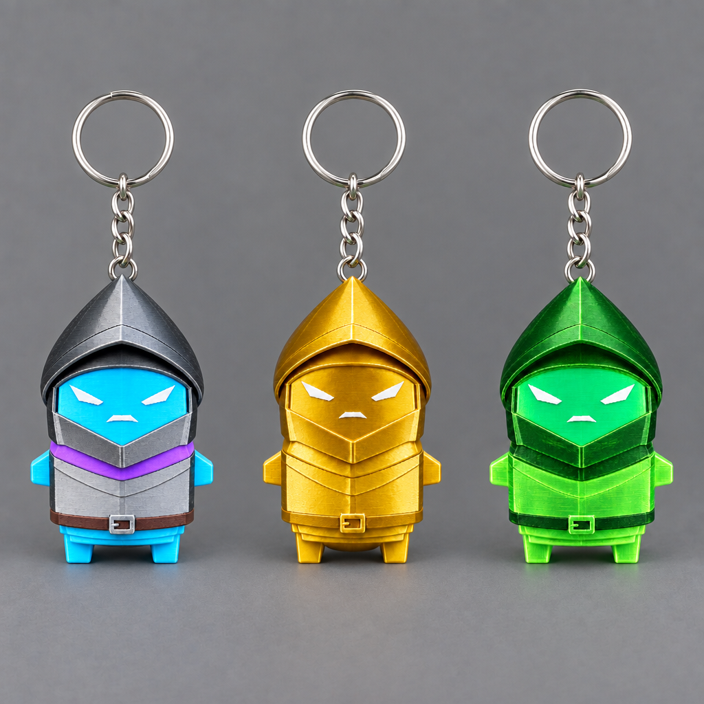 All three keychains: Original, Gold, Cheat Master Green | sgc-photo-ok
