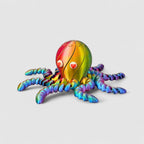 Blobtopus Wobbly Octopus Fidget Toy, 3D printed figure on grey background | sgc-photo-v1