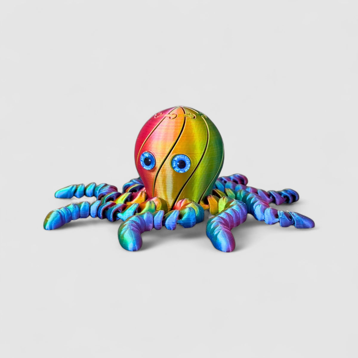 Blobtopus Wobbly Octopus Fidget Toy, 3D printed figure on grey background | sgc-photo-v1
