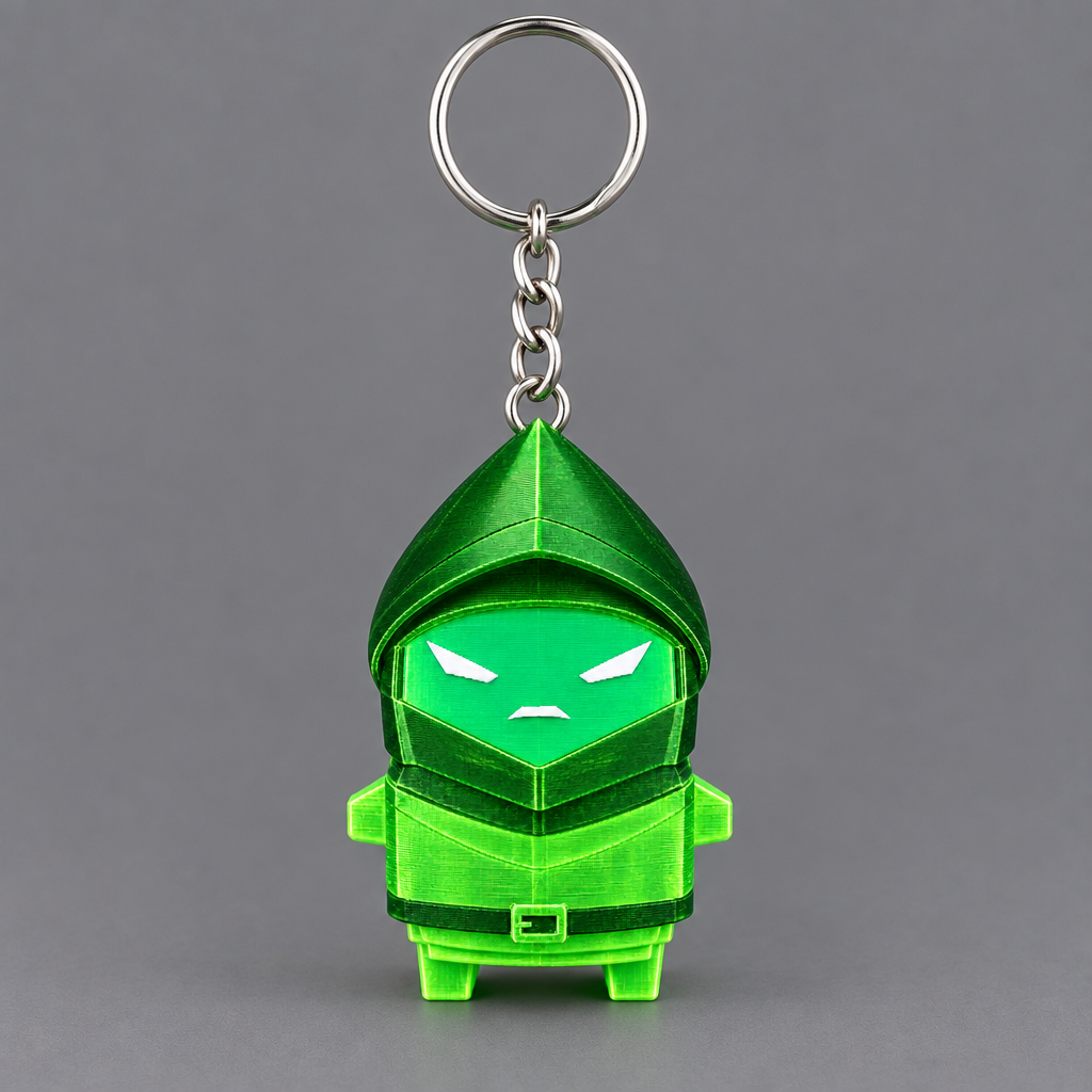 Overshield Collectible Figurine - Cheat Master Green / 2" Keychain - Included Hardware - 3D printed collectible | sgc-photo-ok
