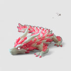 Cherry Blossom Mini Dragon, 3D printed figure on grey background | sgc-photo-v1