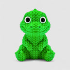 Chompy the Knitted Crocodile, 3D printed figure on grey background | sgc-photo-v1