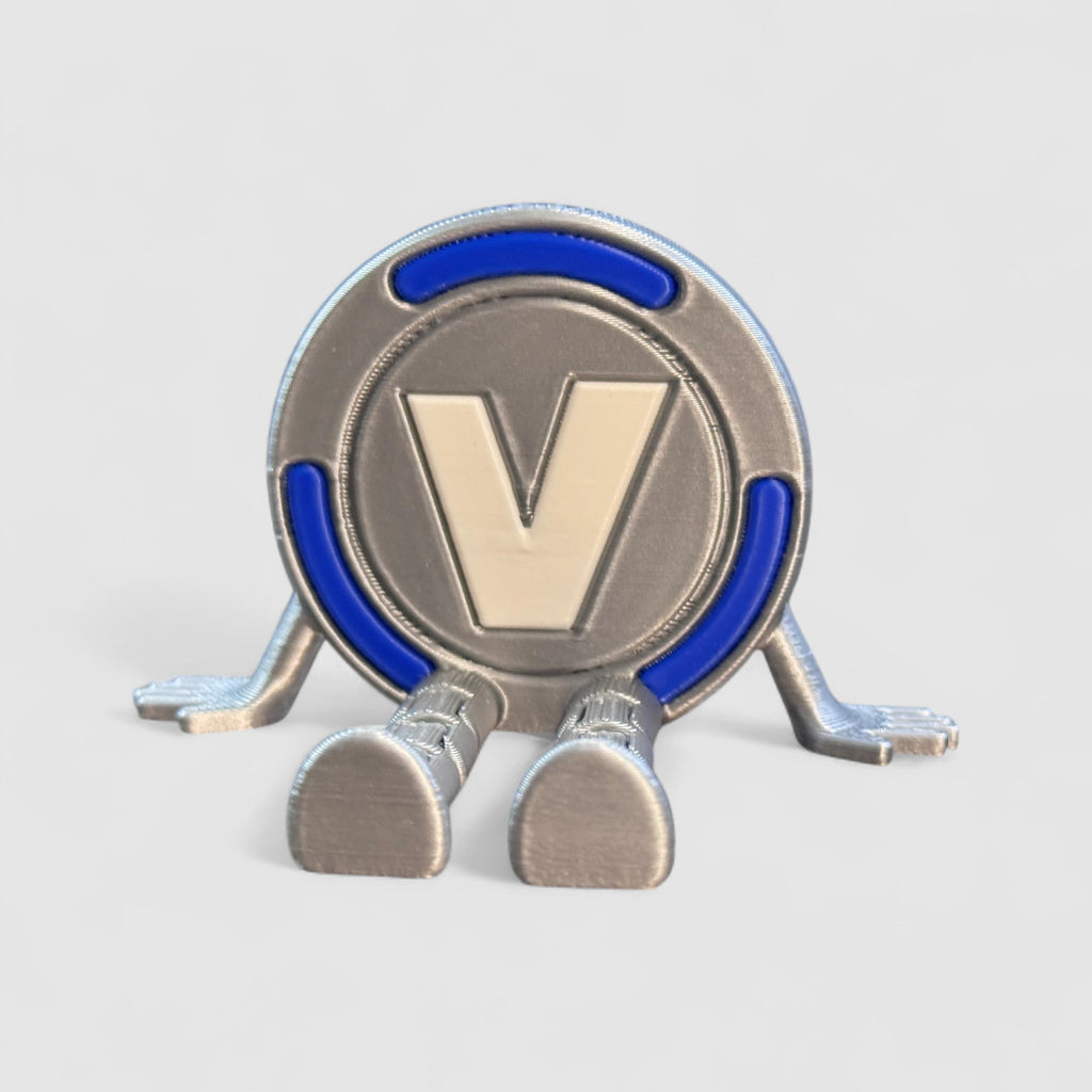 Coin Buddy Sprite Gaming Collectible, 3D printed figure on grey background | sgc-photo-v1