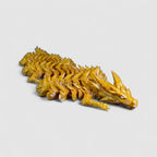 Crystal Shard Long Dragon, 3D printed figure on grey background | sgc-photo-v1