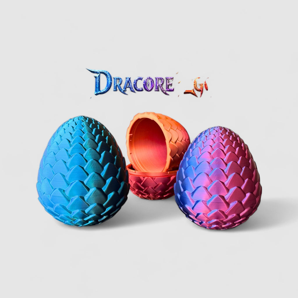 Dragon Egg Twist-Lock Surprise Box, 3D printed figure on grey background | sgc-photo-v1
