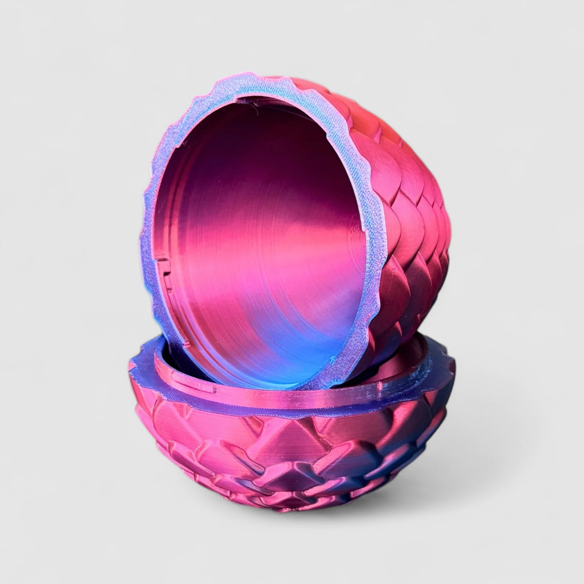 Dragon Egg Twist-Lock Surprise Box, 3D printed figure on grey background | sgc-photo-v1