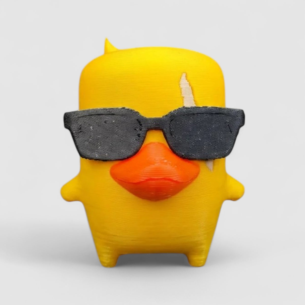 Duck Sprite Gaming Collectible, 3D printed figure on grey background | sgc-photo-v1