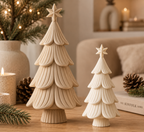 Japandi Christmas Tree Decor Set of 2 - Minimalist Holiday Shelf Trees | mw-original