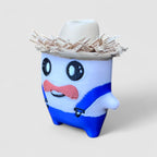 Farmer Sprite Gaming Collectible, 3D printed figure on grey background | sgc-photo-v1