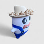 Farmer Sprite Gaming Collectible, 3D printed figure on grey background | sgc-photo-v1