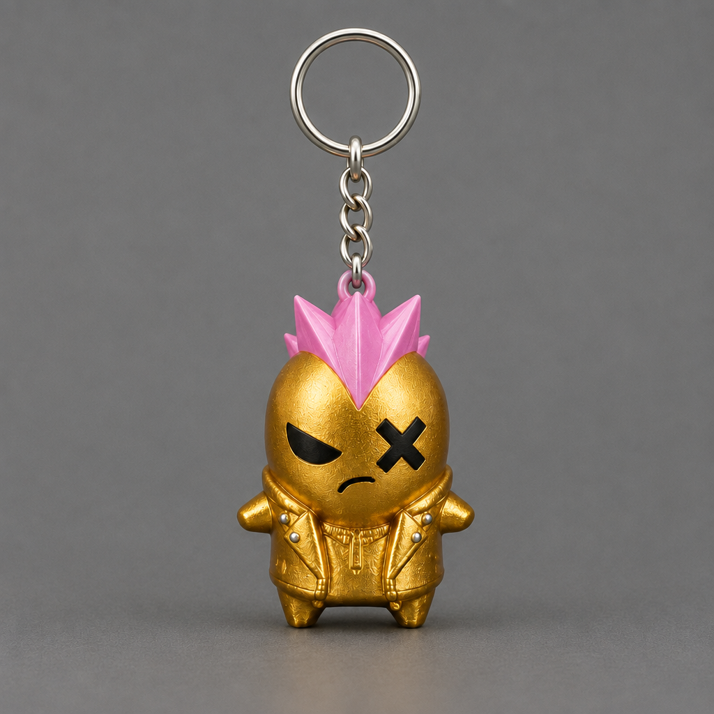 Gold Punk keychain | sgc-photo-ok