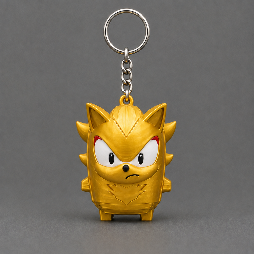 Gold Shadow keychain with back spikes | sgc-photo-ok