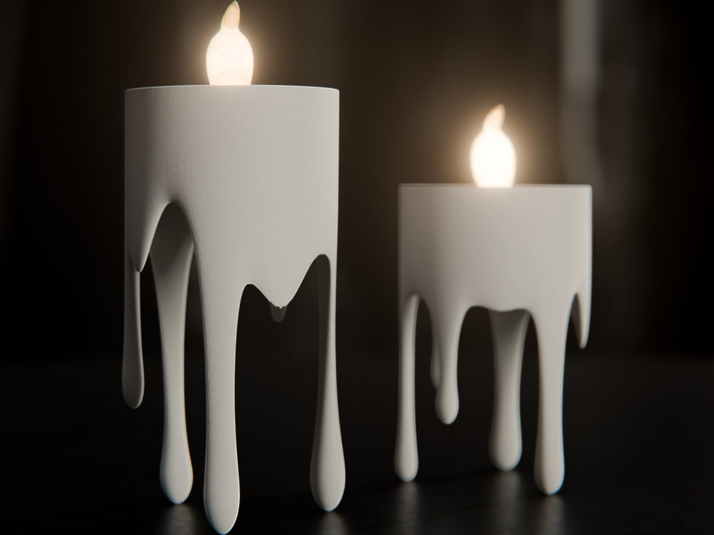 Dripping Candle LED Tealight Holder Set for Halloween Decor | mw-original