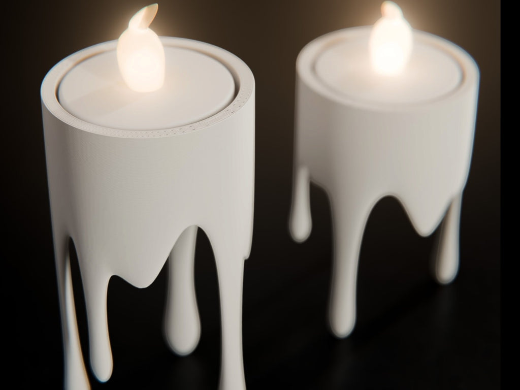 Dripping Candle LED Tealight Holder Set for Halloween Decor | mw-original