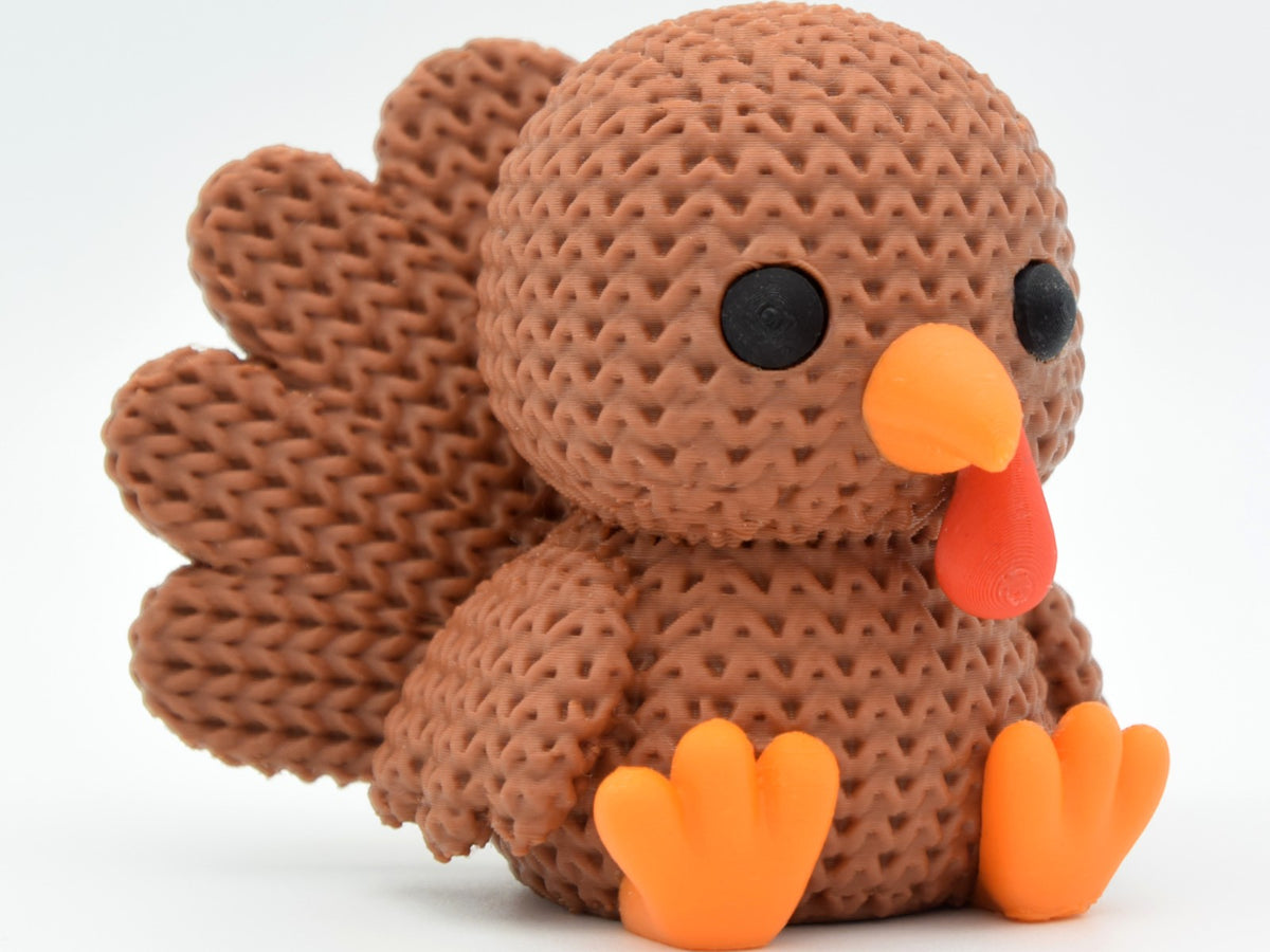 Knitted Turkey Figurine Thanksgiving Table Decor Fall Shelf Display | mw-original
