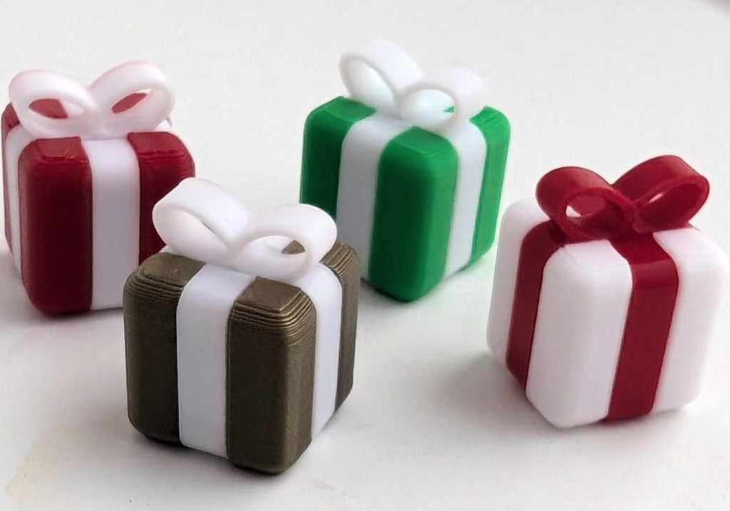 Mini Christmas Present Decorations, Snap-Together Gift Box Set | mw-original