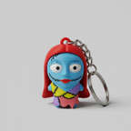 Keychain mockup on a grey background in square 1:1 format