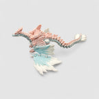 Long Ashbone Skeleton Dragon, 3D printed figure on grey background | sgc-photo-v1