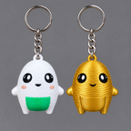 Onigiri Original and Gold keychains together | sgc-photo-ok