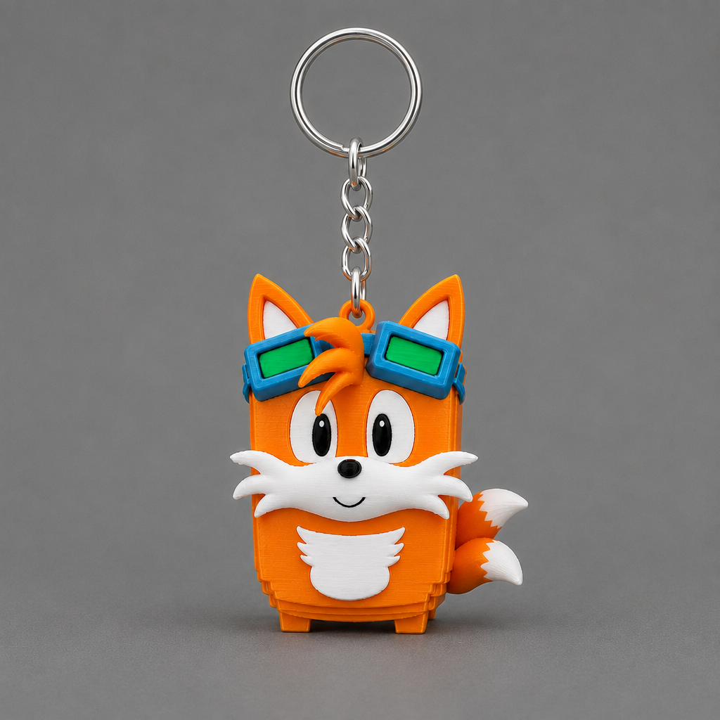 Original Twin-Tail Fox Pilot keychain | sgc-photo-ok