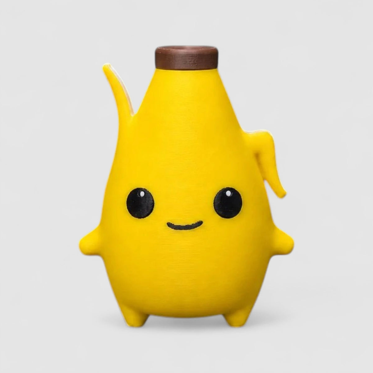 Peely Sprite Gaming Collectible, 3D printed figure on grey background | sgc-photo-v1