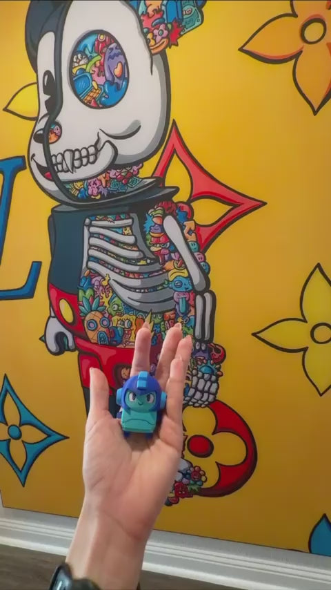 Blue Blaster Sprite Gaming Collectible – 3D Printed Figurine & Keychain