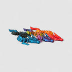 Prismor Crystal Stone Dragon, 3D printed figure on grey background | sgc-photo-v1