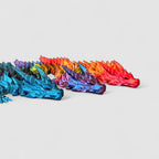 Prismor Crystal Stone Dragon, 3D printed figure on grey background | sgc-photo-v1