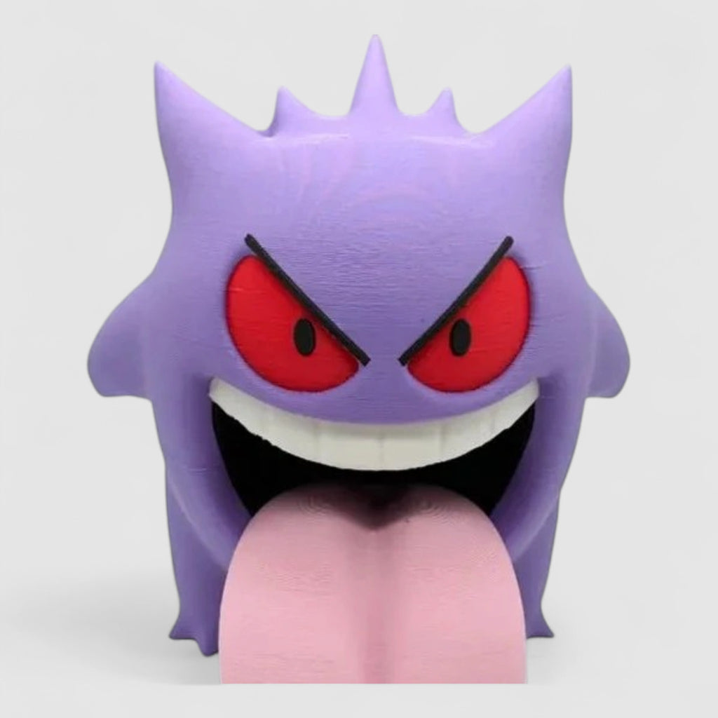 Shadow Grin Creature, 3D printed figure on grey background | sgc-photo-v1