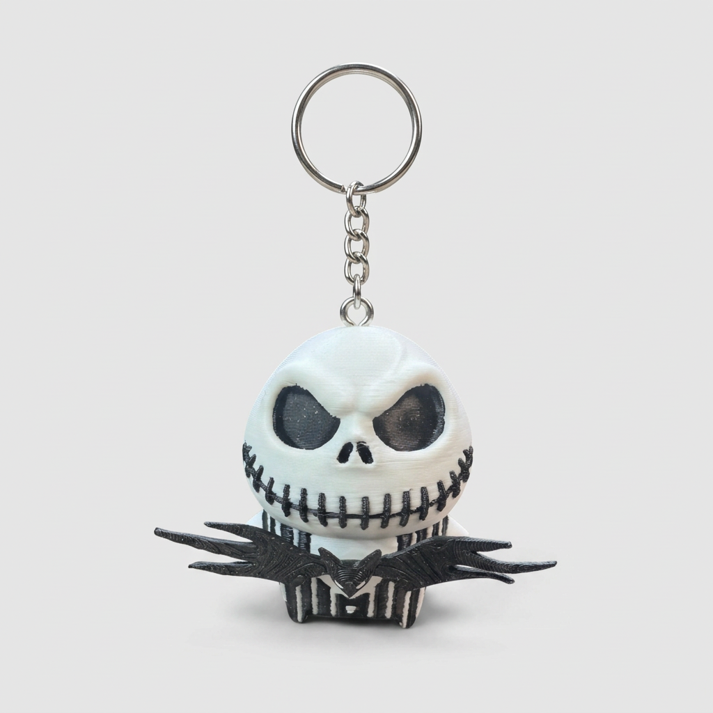 Skeleton figure keychain mockup