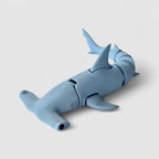 Snapjaw Hammerhead Shark Fidget, 3D printed figure on grey background | sgc-photo-v1