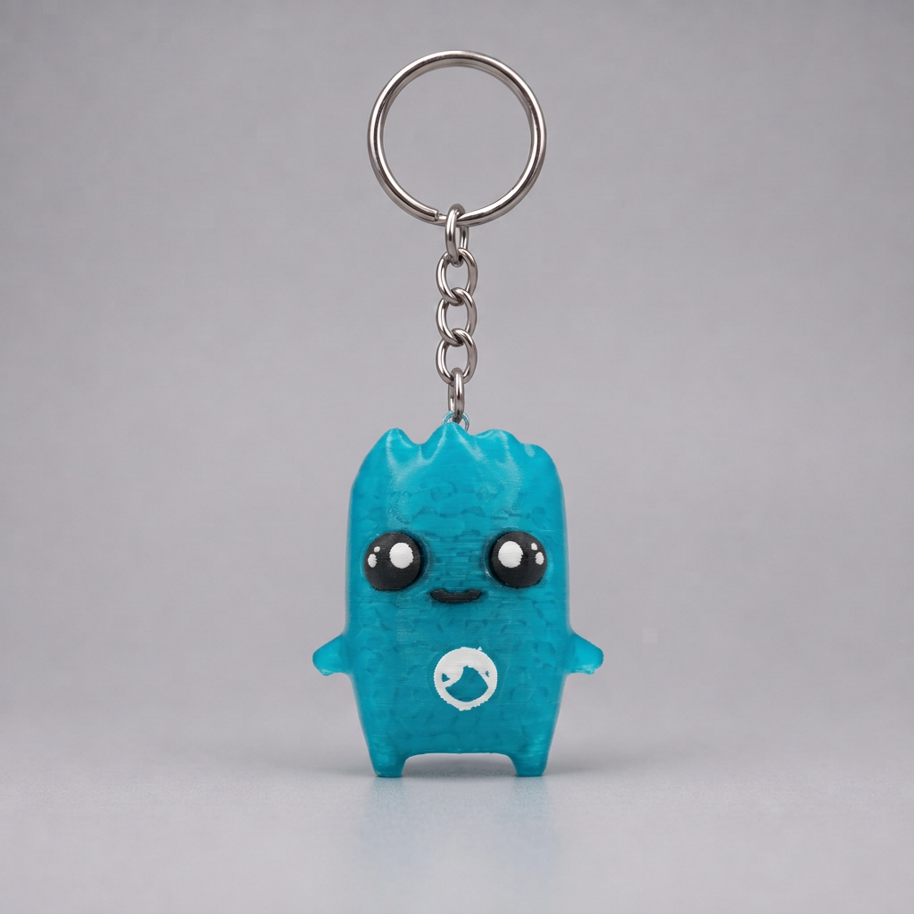Water keychain matching existing product photo layout, processing