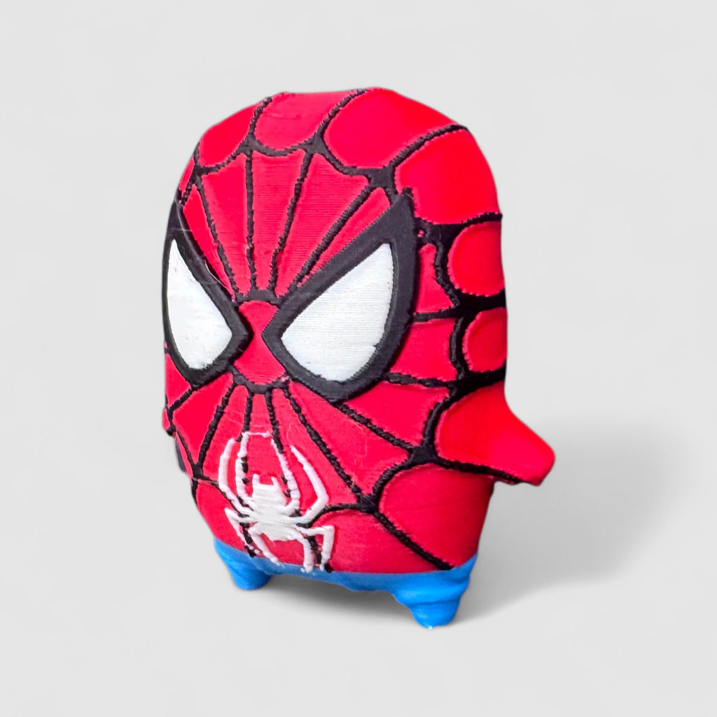 Web Hero Sprite Gaming Collectible, 3D printed figure on grey background | sgc-photo-v1