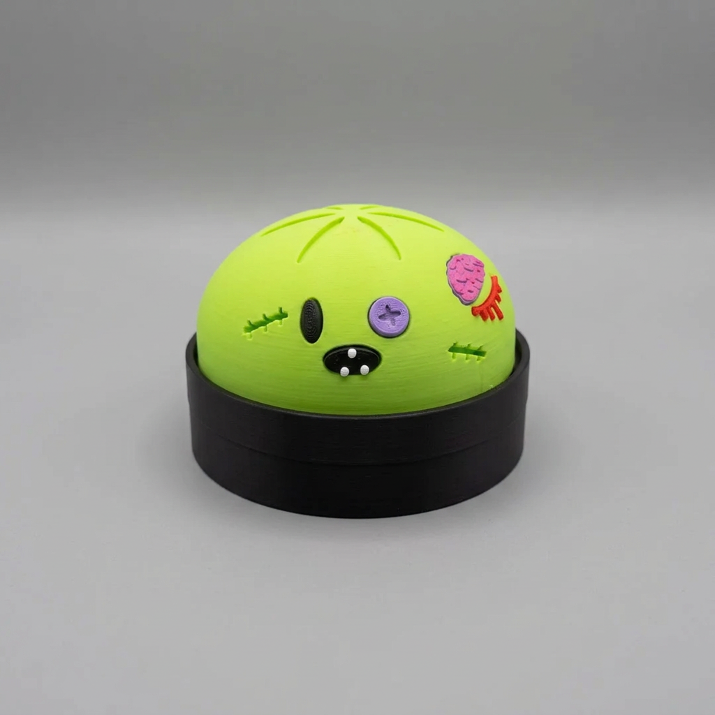 Zombie dump figure on grey background